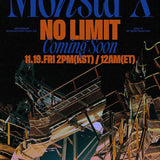 MONSTA X - [ NO LIMIT ] 10th Mini Album ( LIMITED EDITION ) 1ea CD+72p Photo Book+1ea Photo Card+1ea Paper Stand+1ea Folded Poster(On pack)+1ea Post Card+2ea STORE GIFT CARD